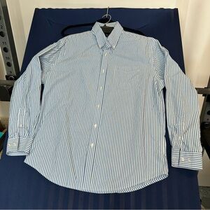 Croft & Barrow Men's‎ Blue And White Striped Shirt, Size L